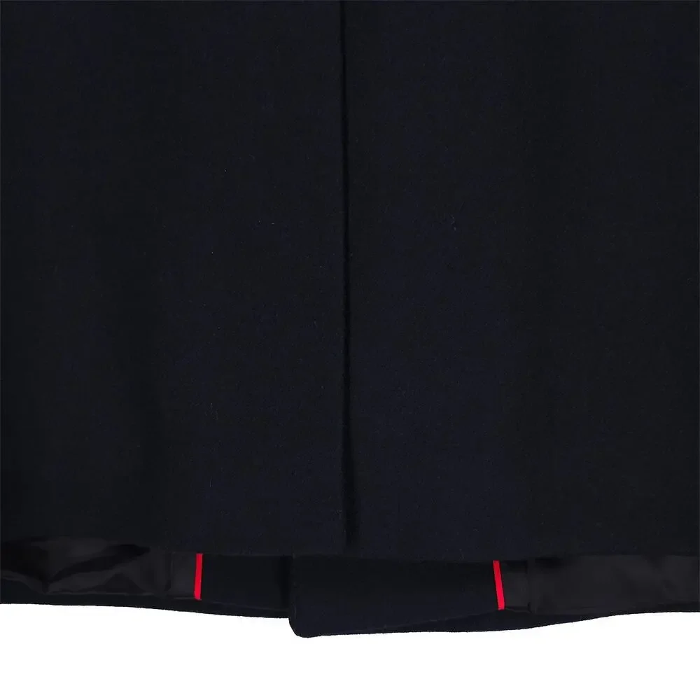 Hugo Boss Mens Migor Slim Fit Overcoat 46R Dark Blue Solid Wool Blend NWT